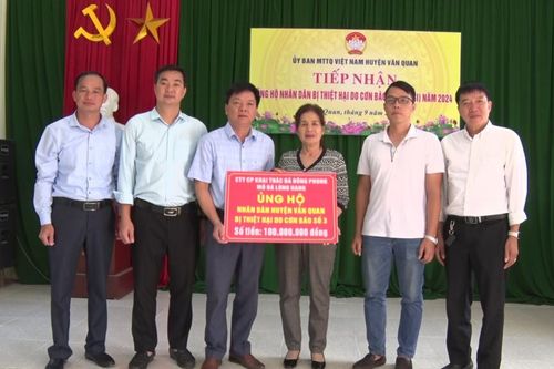 Văn Quan: Doanh nghiệp ủng hộ 100 triệu đồng hỗ trợ người dân bị thiệt hại do cơn bão số 3