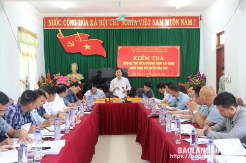 Kiểm tra xây dựng nông thôn mới tại huyện Bắc Sơn