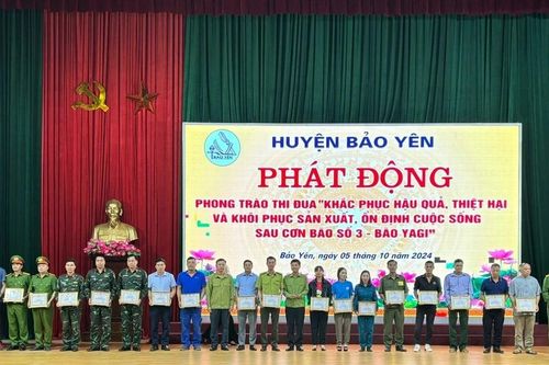 Bảo Yên phát động phong trào thi đua khắc phục hậu quả cơn bão số 3 với tinh thần 7 dám