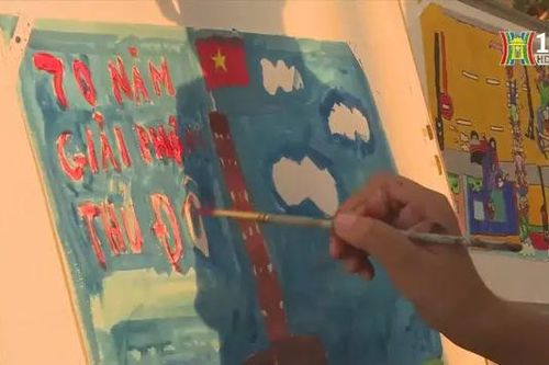 Tình yêu Hà Nội qua nét vẽ của thiếu nhi quốc tế