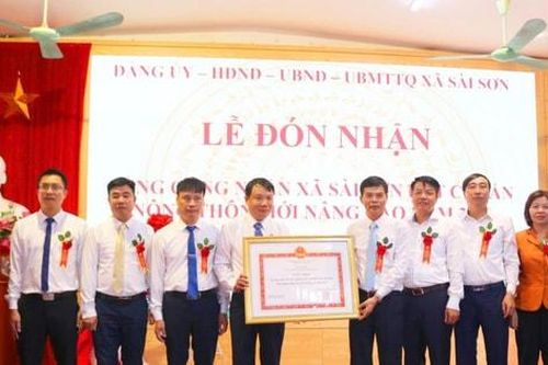 Xã Sài Sơn (huyện Quốc Oai) đón Bằng công nhận nông thôn mới nâng cao