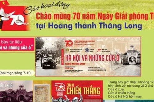 Các hoạt động chào mừng 70 năm Ngày Giải phóng Thủ đô tại Hoàng thành Thăng Long