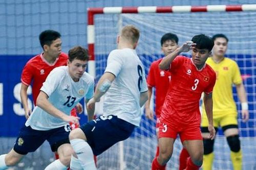 Đội tuyển U19 futdal Việt Nam hòa đội tuyển U19 Nga trong trận tái đấu