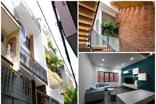 Dành 1/3 diện tích cho giếng trời, nhà trong ngõ ngập ánh sáng
