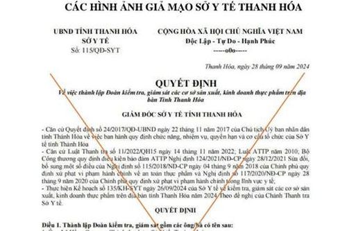 Bộ Y tế cảnh báo thủ đoạn giả danh các đoàn thanh tra, kiểm tra an toàn thực phẩm