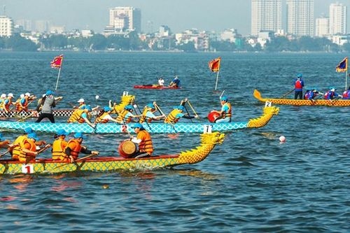 Hồ Tây sẽ sôi động với Giải Bơi chải Thuyền rồng