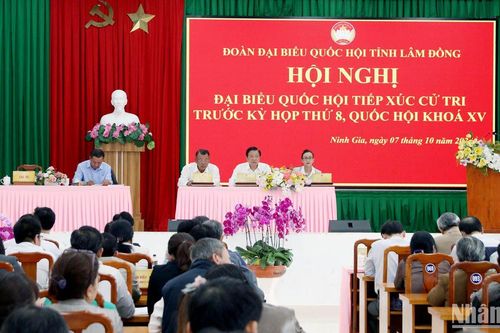 Trưởng Ban Nội chính Trung ương Phan Đình Trạc tiếp xúc cử tri Lâm Đồng