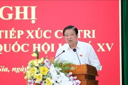 Trưởng ban Nội chính Trung ương Phan Đình Trạc tiếp xúc cử tri tỉnh Lâm Đồng