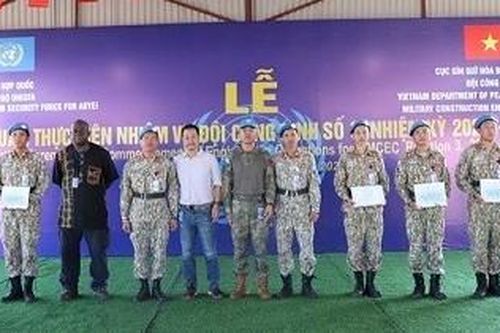 Đội công binh số 3 của Việt Nam ra quân thực hiện nhiệm vụ tại Phái bộ UNISFA
