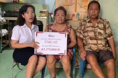 Bạn đọc ủng hộ bà Nguyễn Thị Cúc hơn 63 triệu đồng