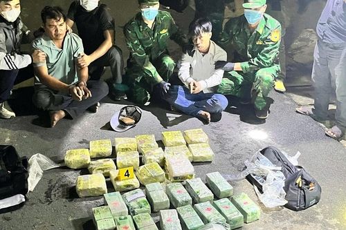 Mật phục bắt giữ 2 đối tượng vận chuyển 30kg ma túy đá qua biên giới