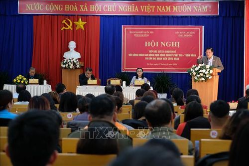 Trưởng Ban Nội chính Trung ương Phan Đình Trạc tiếp xúc cử tri tỉnh Lâm Đồng