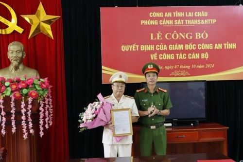 Công an tỉnh Lai Châu công bố quyết định về công tác cán bộ