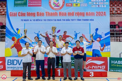 Vinh danh các cá nhân, tập thể xuất sắc tại Giải Cầu lông Báo Thanh Hóa mở rộng năm 2024