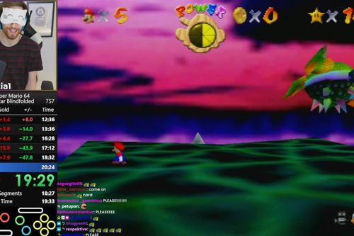Bịt mắt 'phá đảo' Super Mario với thời gian không tưởng