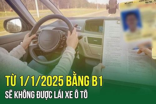Giấy phép lái xe B1 không được lái ôtô từ sau 1/1/2025