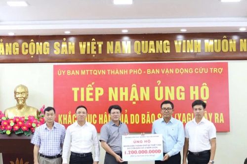Ngành Giáo dục Hải Phòng trao 1,2 tỷ đồng ủng hộ đồng bào bị ảnh hưởng bão số 3