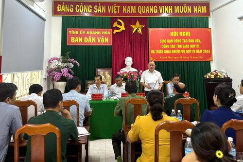 Ban Dân vận Tỉnh ủy: Giao ban công tác dân vận quý III