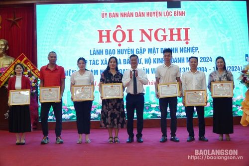 Lộc Bình: Gặp mặt doanh nghiệp, hợp tác xã, hộ kinh doanh nhân dịp kỷ niệm 20 năm ngày Doanh nhân Việt Nam