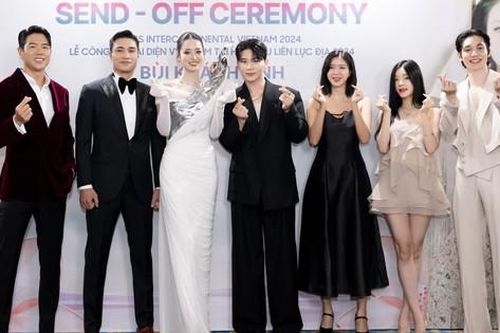 Dàn cast Đảo Thiên Đường tới cổ vũ Á hậu Khánh Linh trước ngày đi thi quốc tế