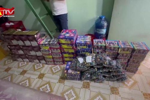 Phát hiện nam thanh niên cất giấu 138kg pháo nổ trong phòng trọ