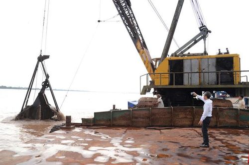 Tiền Giang khởi công khai thác mỏ cát đầu tiên phục vụ cho Dự án đường Vành đai 3