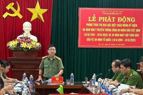 Công an huyện Đại Lộc phát động thi đua đặc biệt kỷ niệm 80 năm ngày truyền thống Công an nhân dân