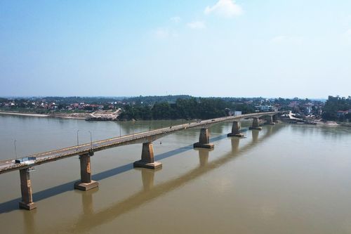 Hình ảnh trụ cầu Trung Hà sau 120 ngày sửa chữa