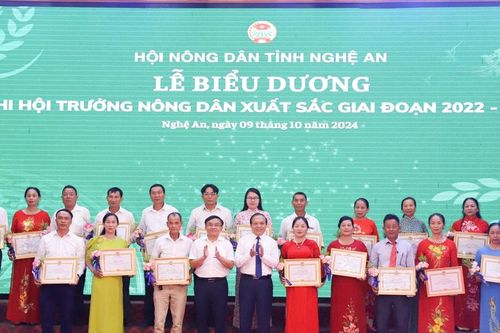 Nghệ An tôn vinh 60 chi hội trưởng nông dân xuất sắc