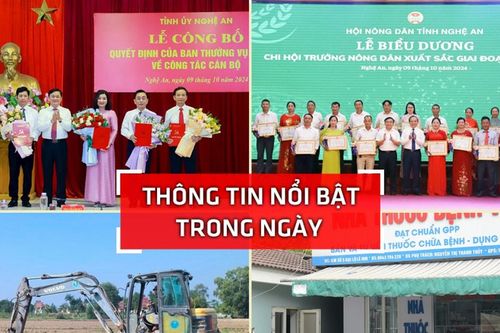 Nghệ An: Thông tin nổi bật ngày 9/10