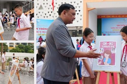 Học sinh Hà Nội phòng, chống bạo lực, xâm hại trẻ em gái thông qua tranh vẽ