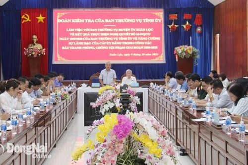 Kiểm tra thực hiện nghị quyết về công tác đấu tranh phòng, chống tội phạm tại Xuân Lộc
