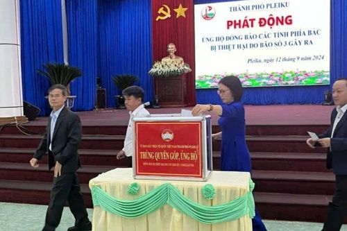 TP. Pleiku vận động được 5,9 tỷ đồng hỗ trợ đồng bào miền Bắc khắc phục hậu quả sau bão số 3