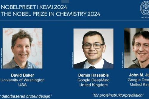 Giải Nobel Hóa học năm 2024 vinh danh 3 nhà khoa học Mỹ có công trình ứng dụng công nghệ AI