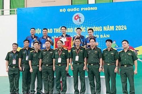 Hội thao Thể thao quốc phòng năm 2024: Đội bóng bàn nam Tổng cục Chính trị bảo vệ thành công chức vô địch đồng đội