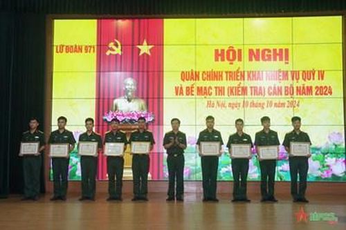 Lữ đoàn 971 tổ chức Hội nghị quân chính triển khai nhiệm vụ quý IV và bế mạc thi cán bộ năm 2024