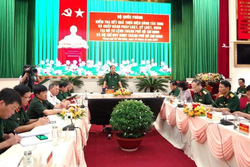 Bộ Quốc phòng kiểm tra kết quả thực hiện công tác 1389 tại thành phố Hồ Chí Minh