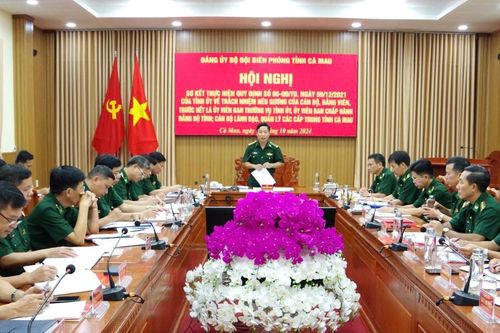 BĐBP Cà Mau tiếp tục đẩy mạnh thực hiện Quy định về trách nhiệm nêu gương