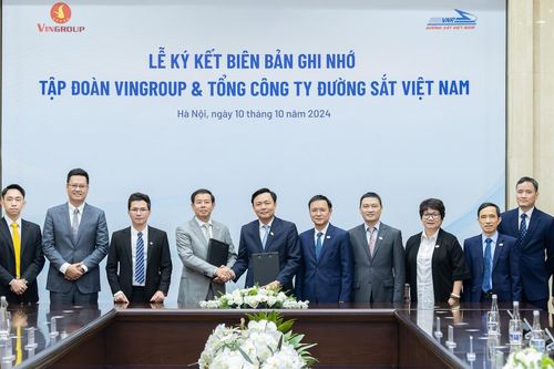 Vingroup và Tổng Công ty Đường sắt Việt Nam hợp tác thúc đẩy chuyển đổi xanh