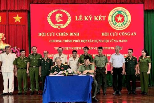 Hội Cựu CAND và Cựu chiến binh tổ chức Hội nghị ký kết phối hợp