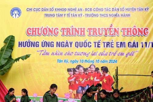 Nhiều thông điệp ý nghĩa hưởng ứng Ngày Quốc tế trẻ em gái tại Nghệ An