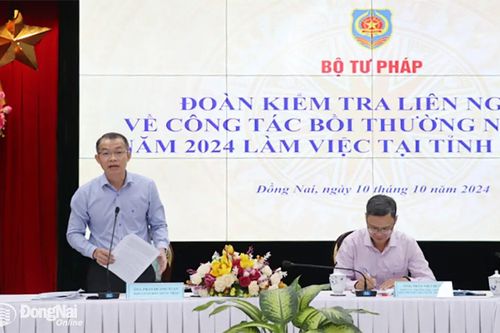 Bộ Tư pháp làm việc tại Đồng Nai về công tác bồi thường nhà nước