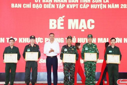 Diễn tập khu vực phòng thủ huyện Mai Sơn năm 2024 đạt loại xuất sắc
