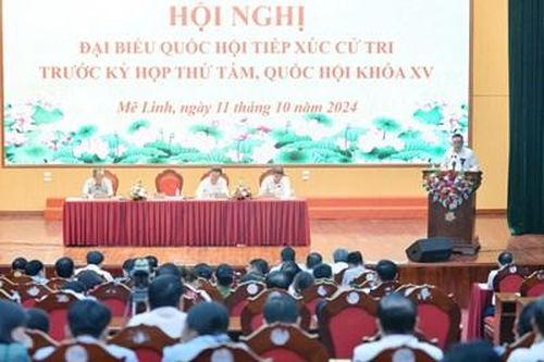 Chủ tịch UBND TP Hà Nội tiếp xúc cử tri các huyện Mê Linh và Sóc Sơn trước kỳ họp Quốc hội lần thứ tám