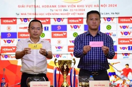 12 đội bóng tham dự giải futsal sinh viên khu vực Hà Nội 2024