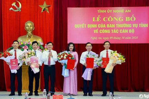 Điều động, bổ nhiệm, chuẩn y nhân sự mới ở 5 tỉnh, thành