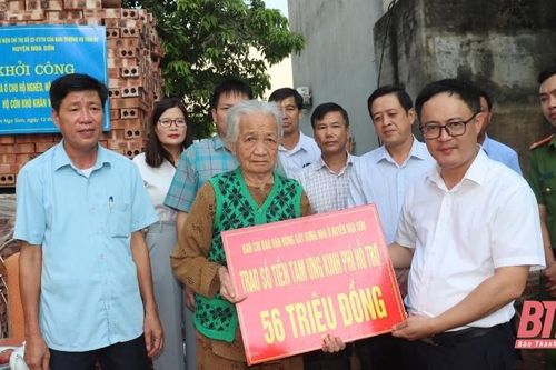 Nga Sơn khởi công xây dựng nhà ở cho hộ nghèo
