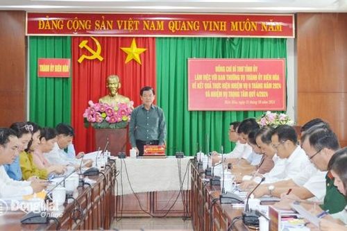 Thúc đẩy đội ngũ cán bộ hành động vì sự phát triển của Biên Hòa và của tỉnh