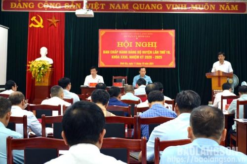 Hội nghị lần thứ 19 Ban Chấp hành Đảng bộ huyện Bình Gia