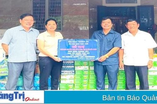 Quảng Trị ủng hộ 27 tỉ đồng tiền mặt và 10 tỉ đồng hàng hóa cho các tỉnh phía Bắc khắc phục hậu quả bão số 3